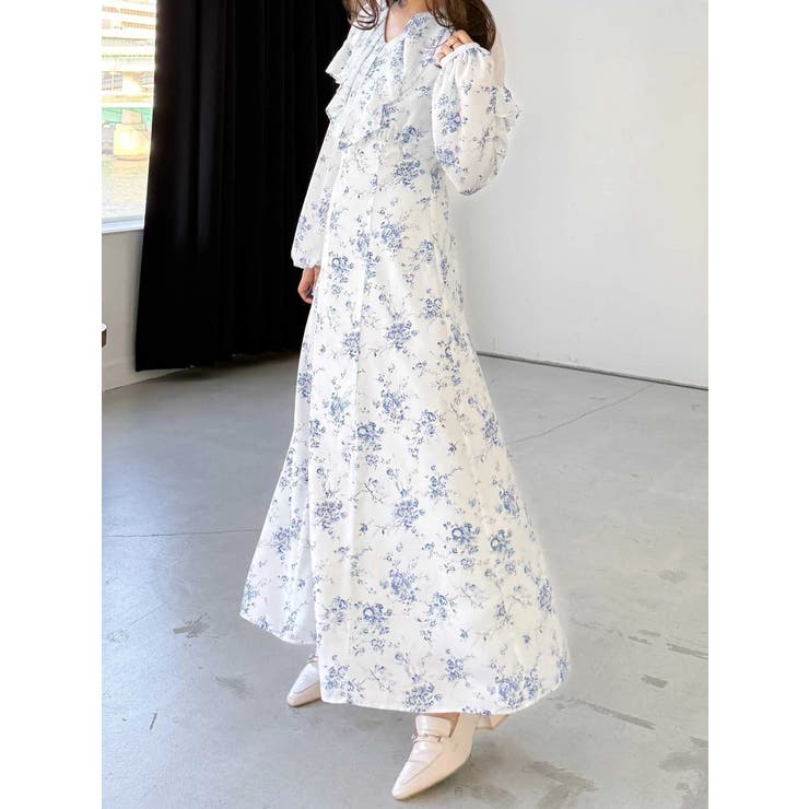 ラッフルカラーパターンワンピース | MERCURYDUO | 詳細画像12 