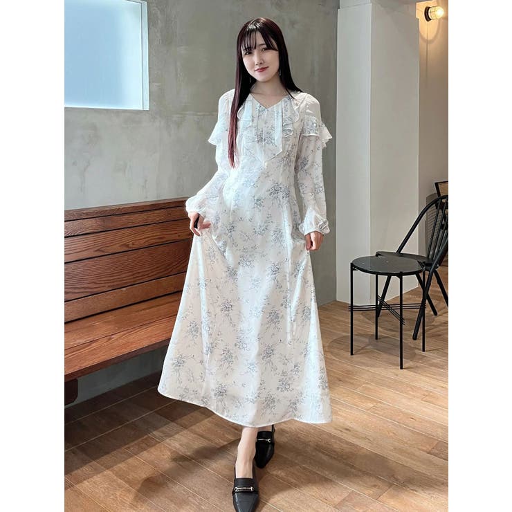 ラッフルカラーパターンワンピース | MERCURYDUO | 詳細画像15 