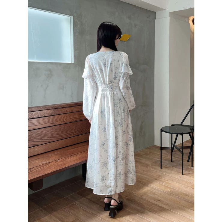 ラッフルカラーパターンワンピース | MERCURYDUO | 詳細画像18 