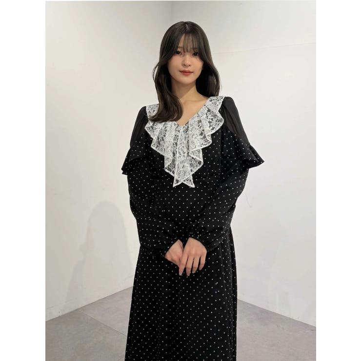 ラッフルカラーパターンワンピース | MERCURYDUO | 詳細画像19 