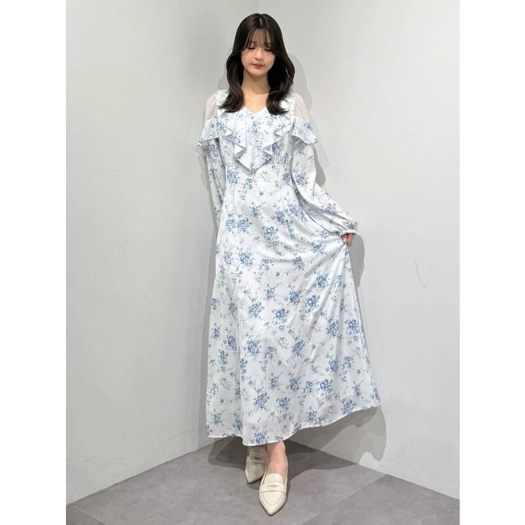 ラッフルカラーパターンワンピース | MERCURYDUO | 詳細画像24 