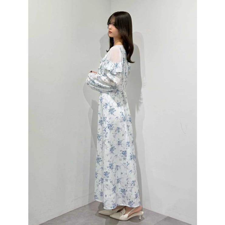 ラッフルカラーパターンワンピース | MERCURYDUO | 詳細画像25 