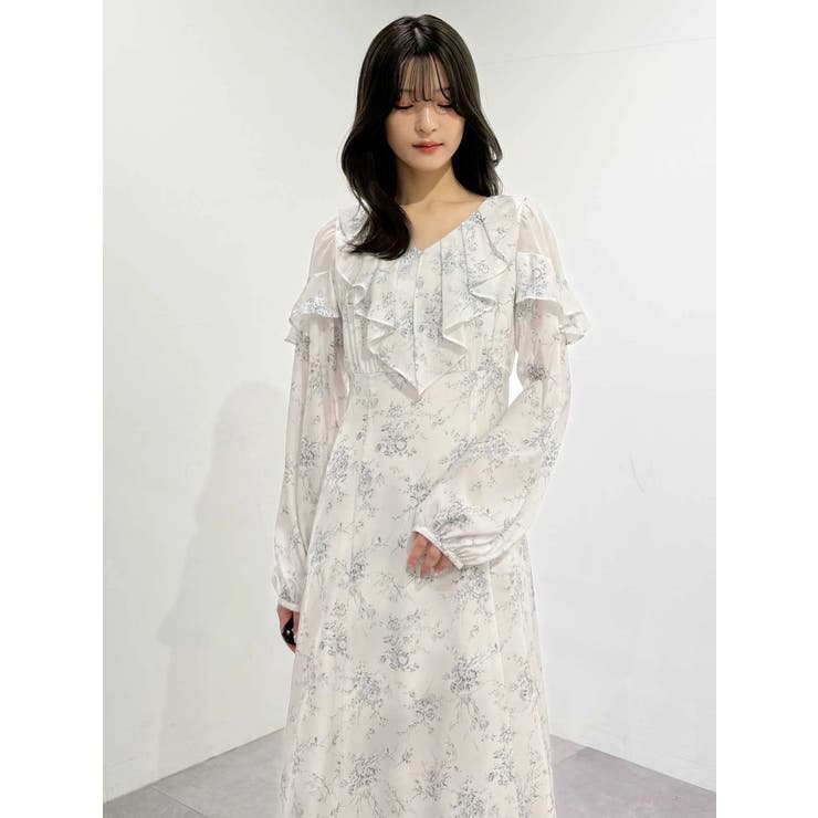 ラッフルカラーパターンワンピース | MERCURYDUO | 詳細画像27 