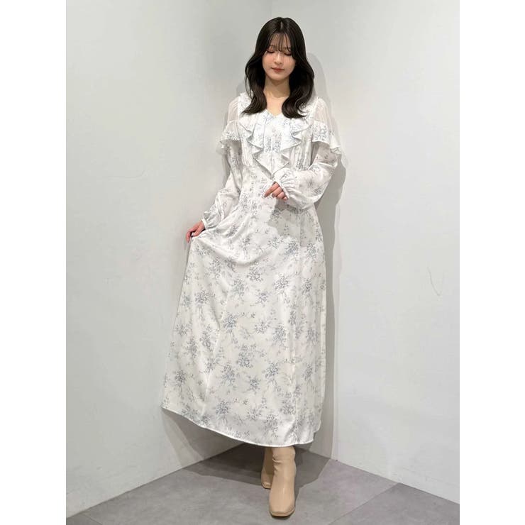 ラッフルカラーパターンワンピース | MERCURYDUO | 詳細画像28 