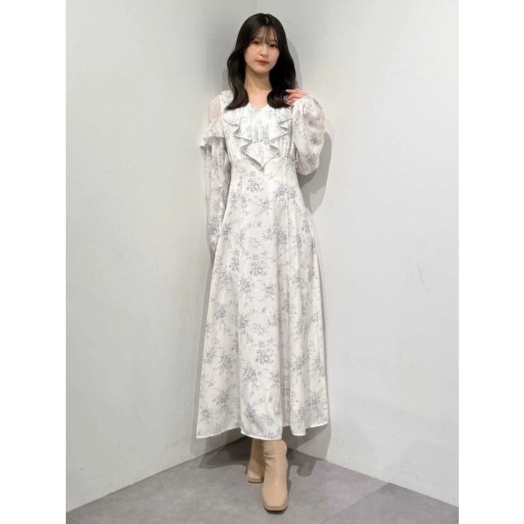 ラッフルカラーパターンワンピース | MERCURYDUO | 詳細画像29 