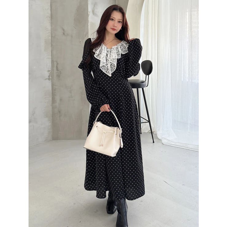 ラッフルカラーパターンワンピース | MERCURYDUO | 詳細画像3 