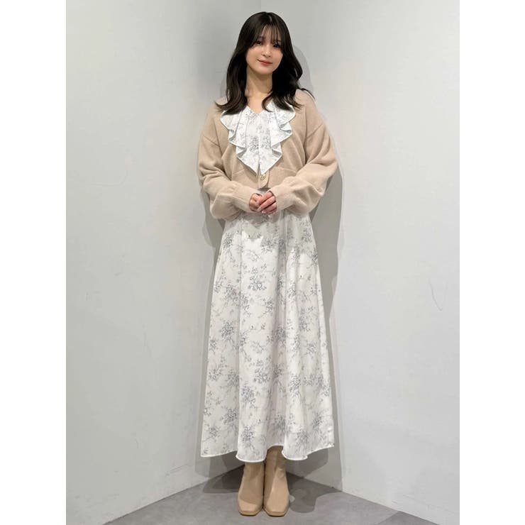 ラッフルカラーパターンワンピース | MERCURYDUO | 詳細画像30 