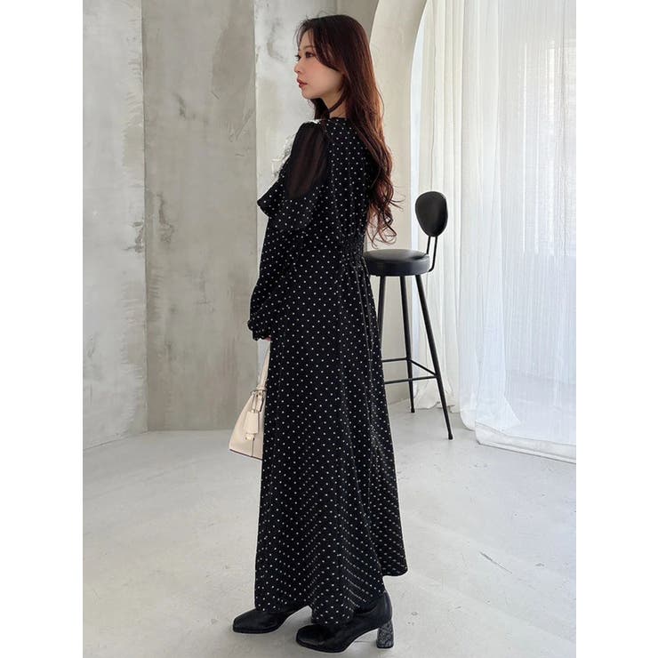 ラッフルカラーパターンワンピース | MERCURYDUO | 詳細画像4 