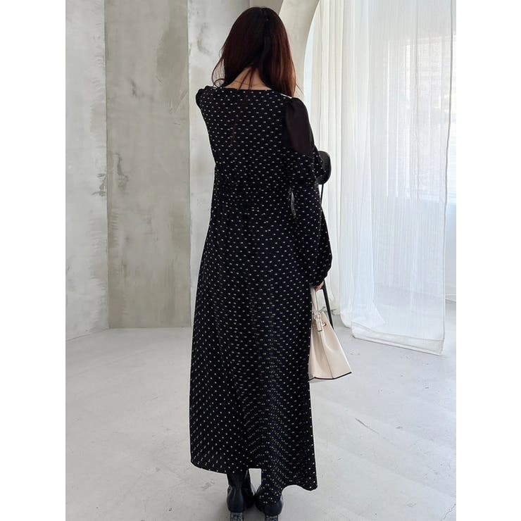 ラッフルカラーパターンワンピース | MERCURYDUO | 詳細画像5 