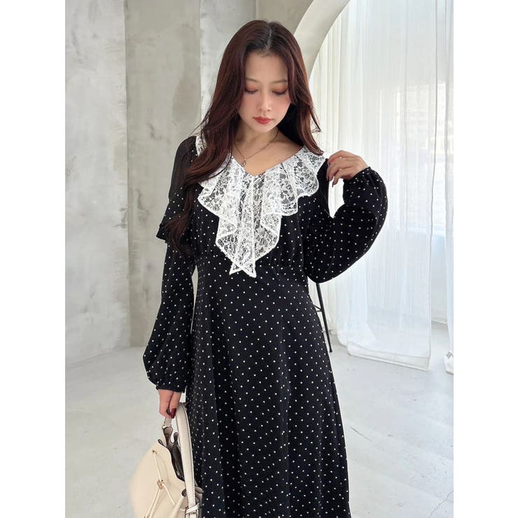 ラッフルカラーパターンワンピース | MERCURYDUO | 詳細画像6 