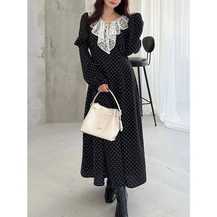 ミックス | ラッフルカラーパターンワンピース | MERCURYDUO