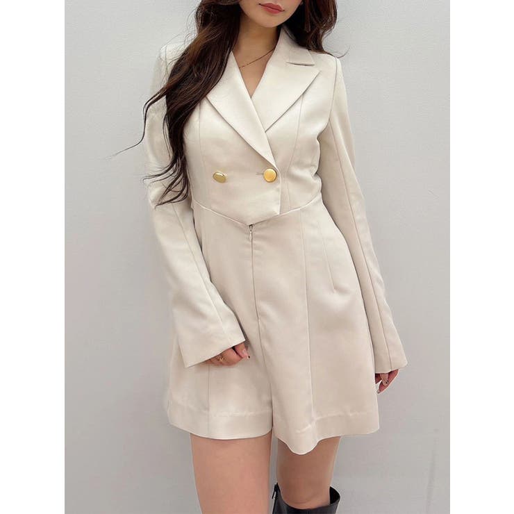 フィットアンドフレアジャケットミニロンパース | MERCURYDUO | 詳細画像2 