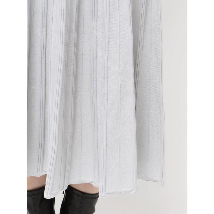 異素材ドッキングプリーツフレアニットワピース | MERCURYDUO | 詳細画像21 