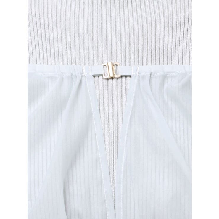 異素材ドッキングプリーツフレアニットワピース | MERCURYDUO | 詳細画像25 