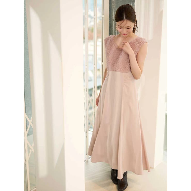 チュールフリルドッキングサテンワンピース | MERCURYDUO | 詳細画像1 