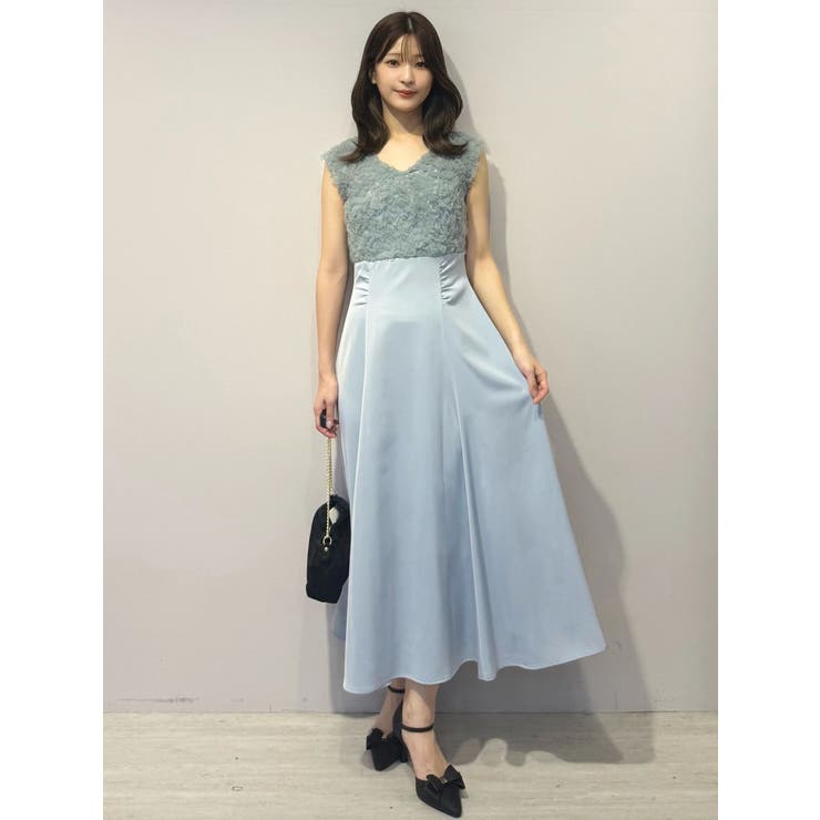 チュールフリルドッキングサテンワンピース | MERCURYDUO | 詳細画像14 