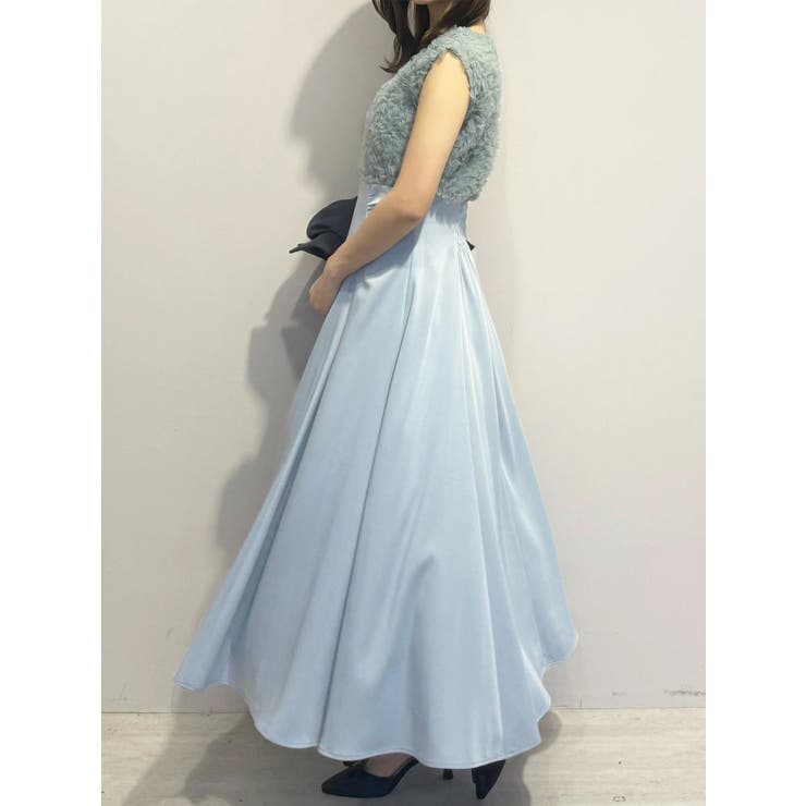 チュールフリルドッキングサテンワンピース | MERCURYDUO | 詳細画像15 