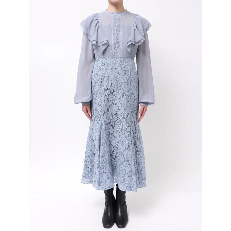 レース切替マーメイドワンピース | MERCURYDUO | 詳細画像10 