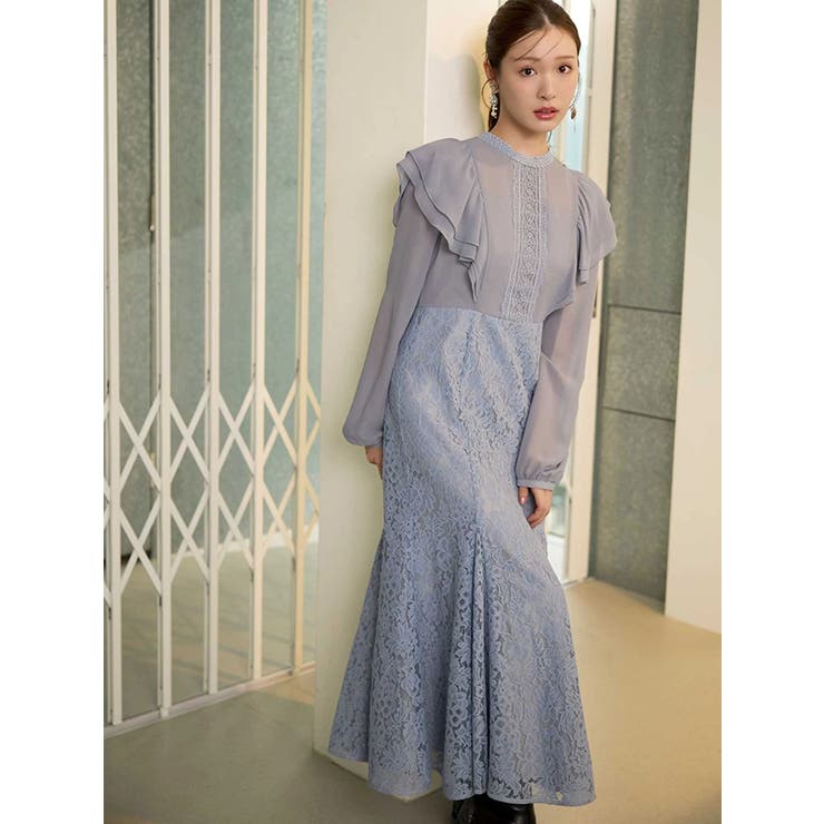 レース切替マーメイドワンピース | MERCURYDUO | 詳細画像2 