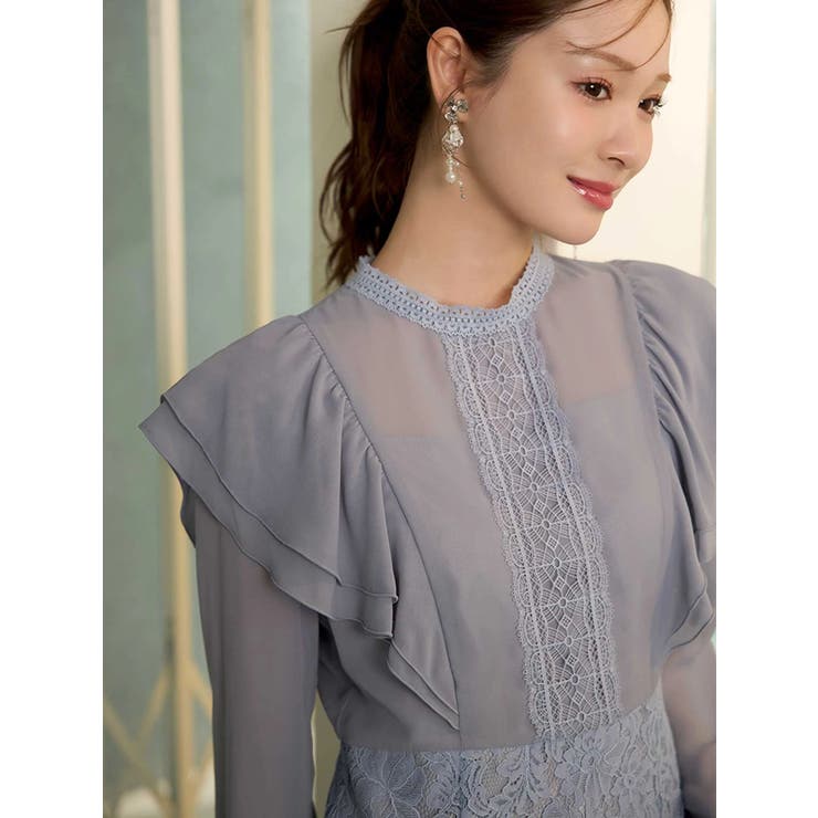 レース切替マーメイドワンピース | MERCURYDUO | 詳細画像4 