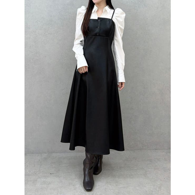 アシメビスチェドッキングパワショルシャツワンピース | MERCURYDUO | 詳細画像1 