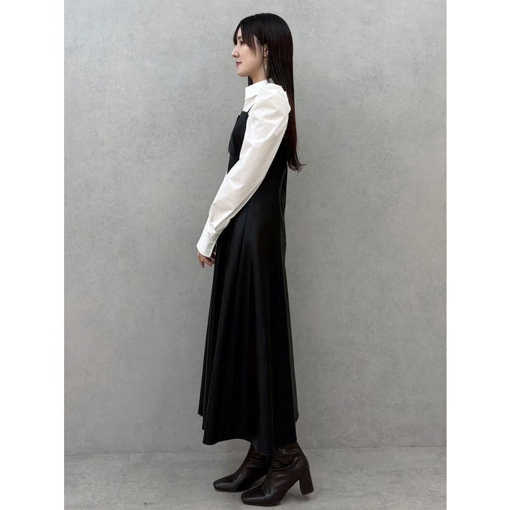 アシメビスチェドッキングパワショルシャツワンピース | MERCURYDUO | 詳細画像11 