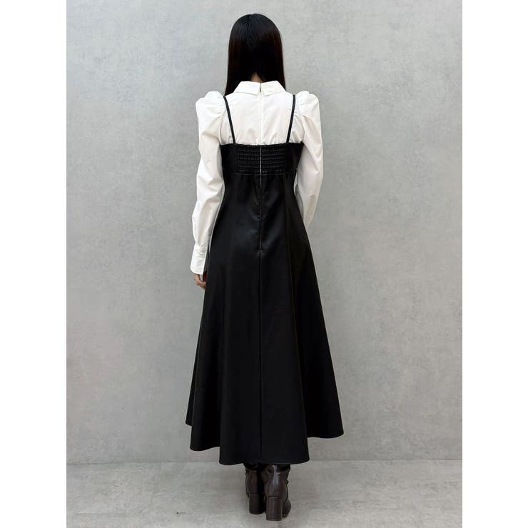 アシメビスチェドッキングパワショルシャツワンピース | MERCURYDUO | 詳細画像12 