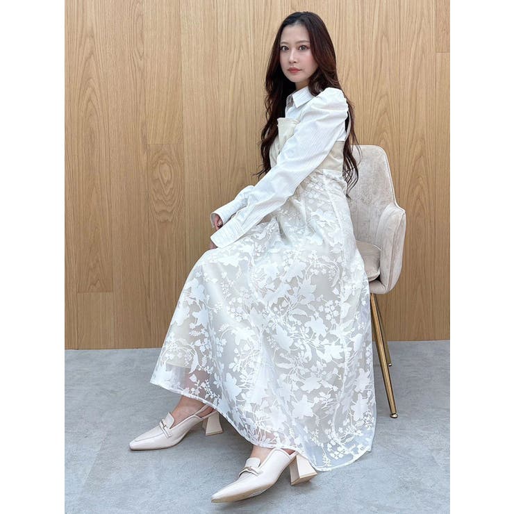 アシメビスチェドッキングパワショルシャツワンピース | MERCURYDUO | 詳細画像15 