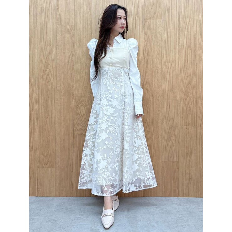 アシメビスチェドッキングパワショルシャツワンピース | MERCURYDUO | 詳細画像16 