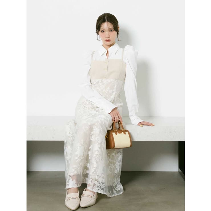 アシメビスチェドッキングパワショルシャツワンピース | MERCURYDUO | 詳細画像2 