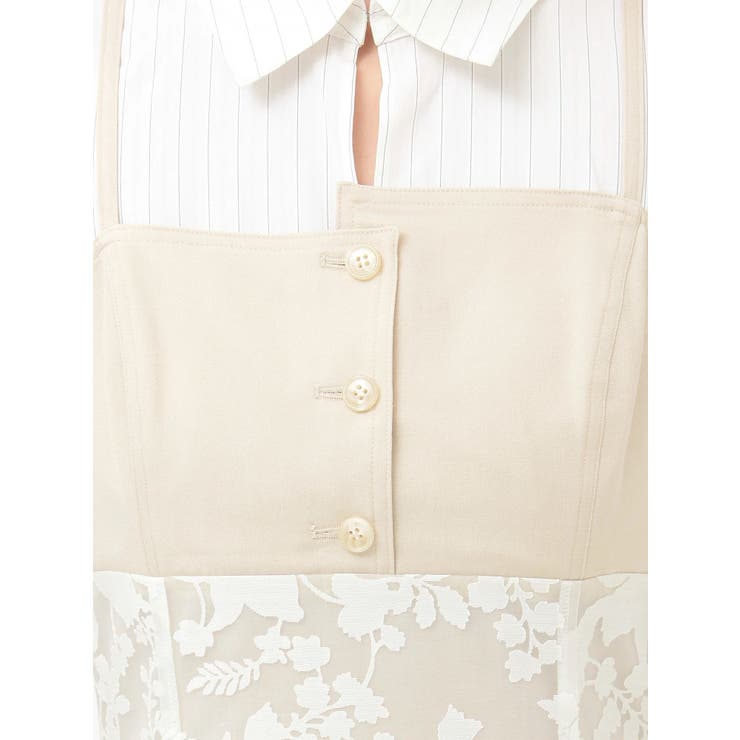 アシメビスチェドッキングパワショルシャツワンピース | MERCURYDUO | 詳細画像29 