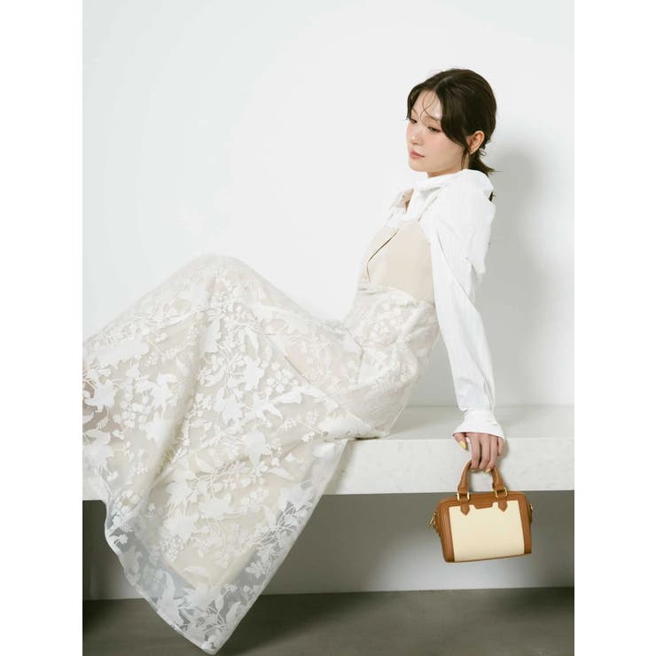 アシメビスチェドッキングパワショルシャツワンピース | MERCURYDUO | 詳細画像3 