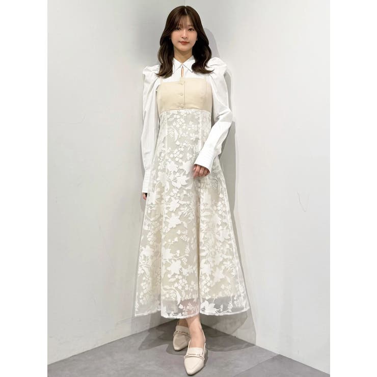 アシメビスチェドッキングパワショルシャツワンピース | MERCURYDUO | 詳細画像30 