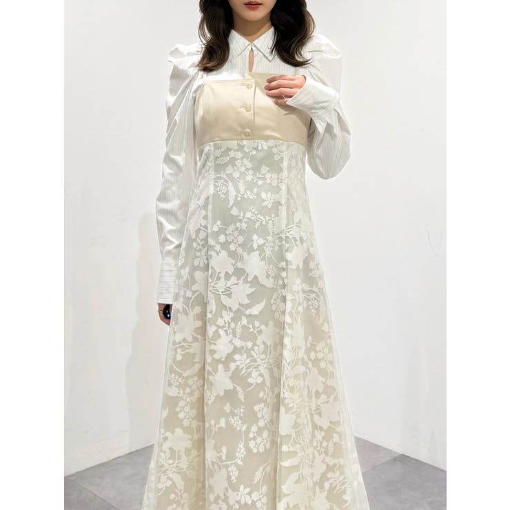 アシメビスチェドッキングパワショルシャツワンピース | MERCURYDUO | 詳細画像31 