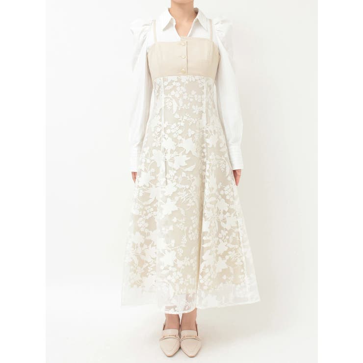 アシメビスチェドッキングパワショルシャツワンピース | MERCURYDUO | 詳細画像41 