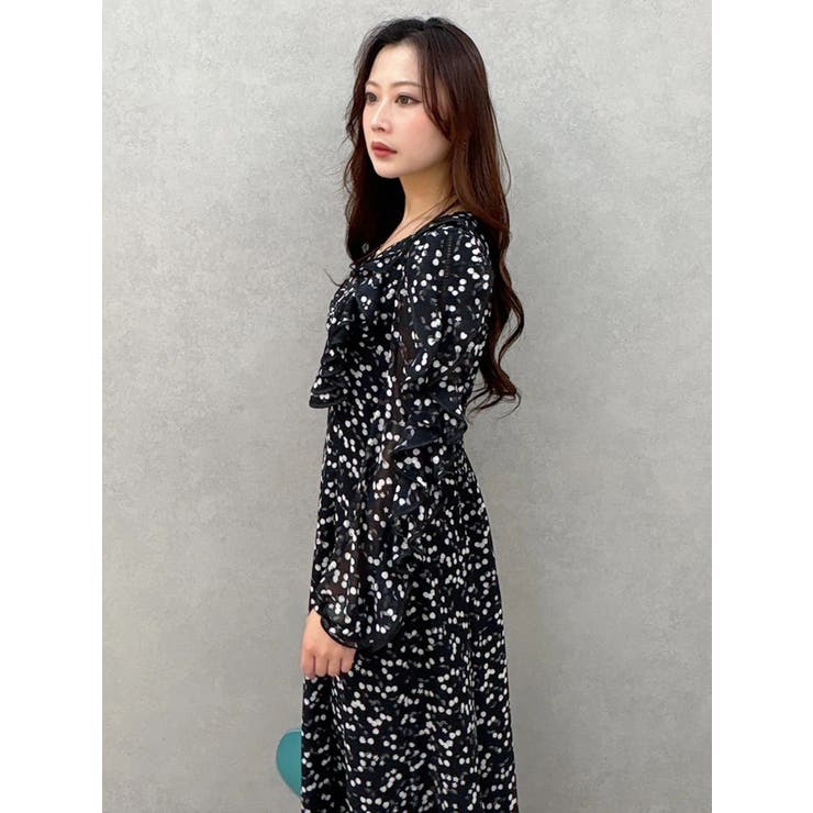 ダブルラッフルバイカラーパイピングワンピース | MERCURYDUO | 詳細画像11 