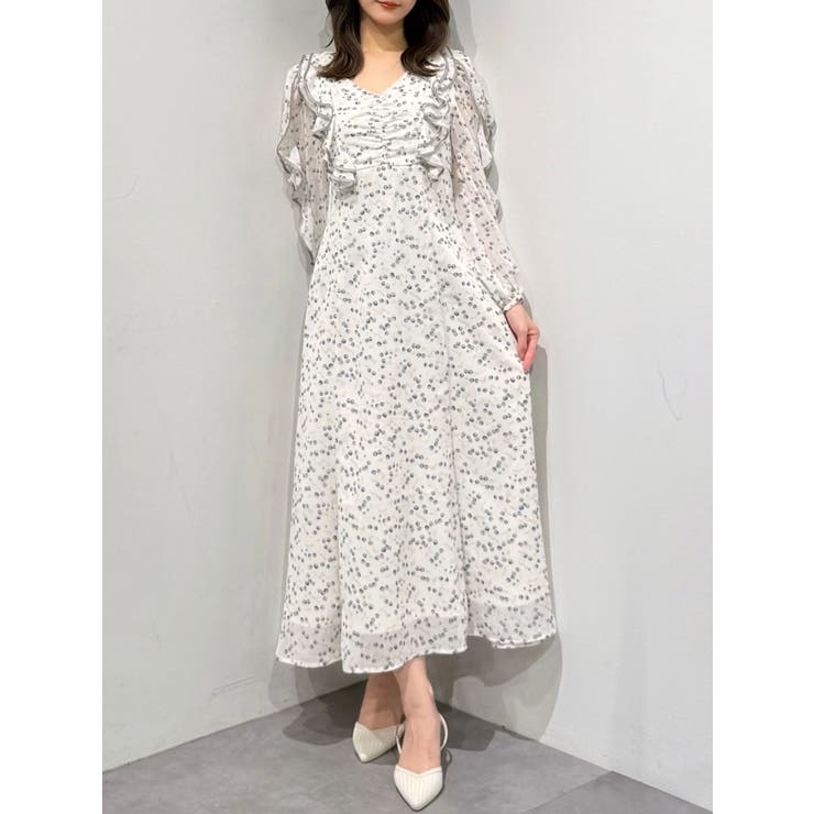 ダブルラッフルバイカラーパイピングワンピース | MERCURYDUO | 詳細画像15 