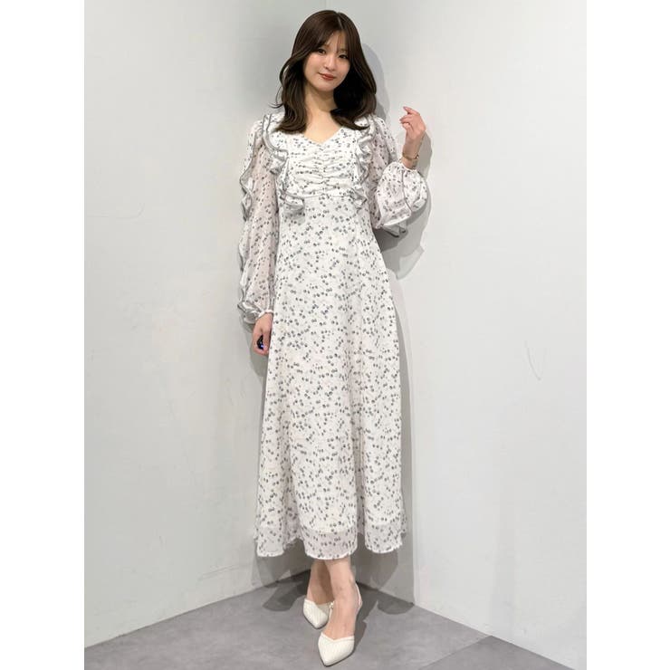 ダブルラッフルバイカラーパイピングワンピース | MERCURYDUO | 詳細画像16 