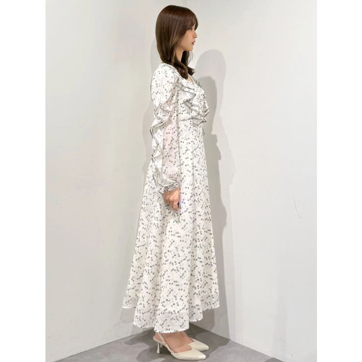 ダブルラッフルバイカラーパイピングワンピース | MERCURYDUO | 詳細画像17 