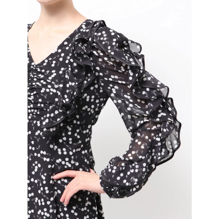 ダブルラッフルバイカラーパイピングワンピース | MERCURYDUO | 詳細画像26 