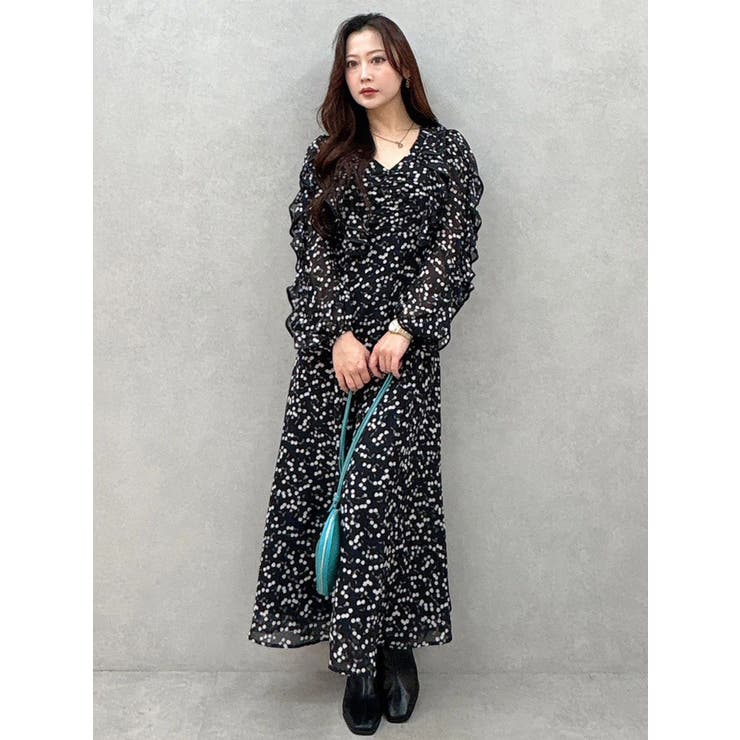 ダブルラッフルバイカラーパイピングワンピース | MERCURYDUO | 詳細画像8 