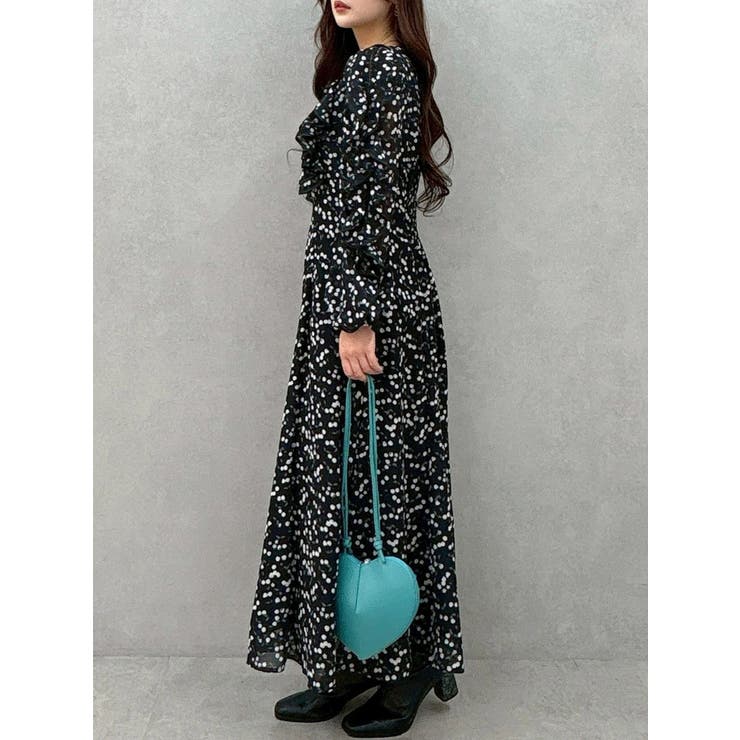 ダブルラッフルバイカラーパイピングワンピース | MERCURYDUO | 詳細画像9 