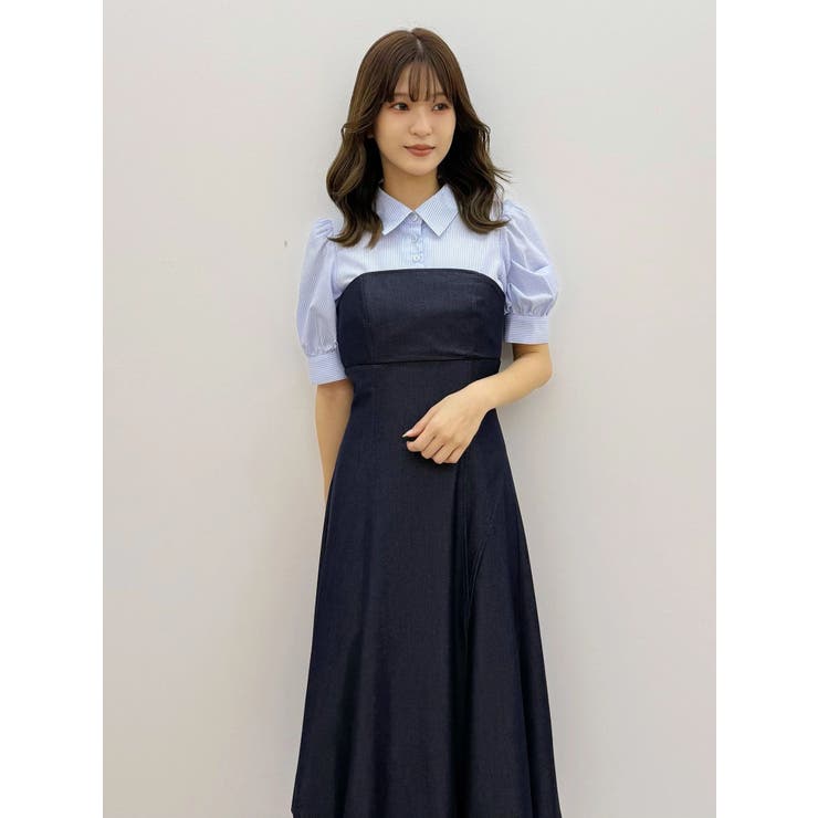 シャツドッキングベアワンピース | MERCURYDUO | 詳細画像11 