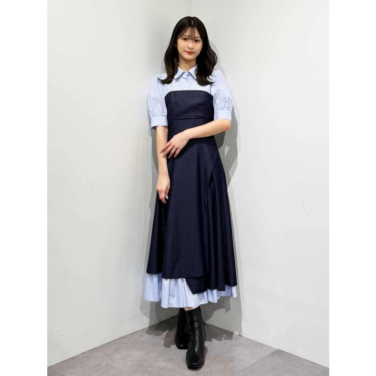 シャツドッキングベアワンピース | MERCURYDUO | 詳細画像24 