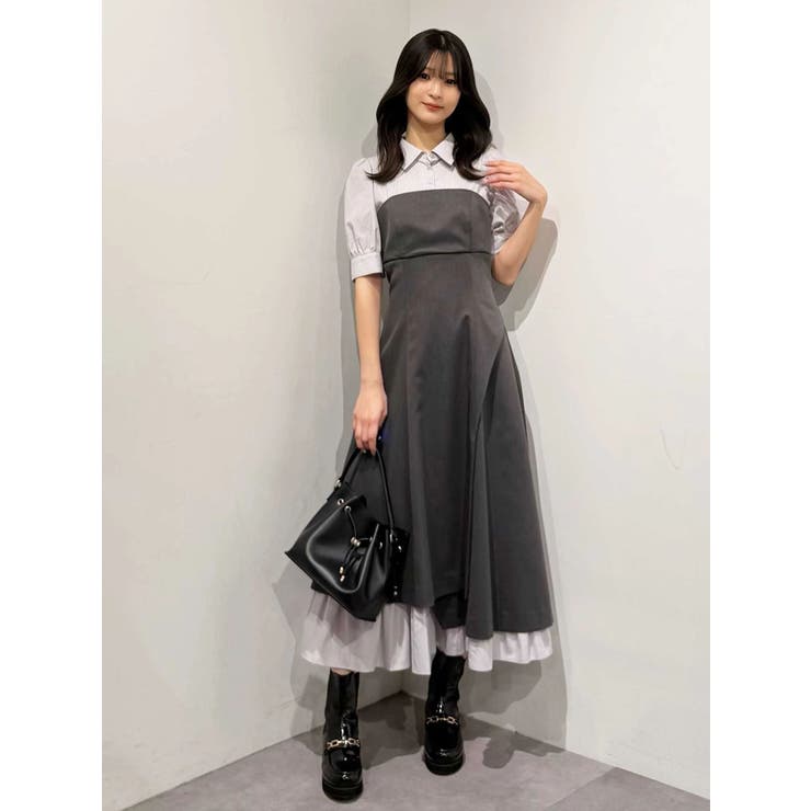 シャツドッキングベアワンピース | MERCURYDUO | 詳細画像31 