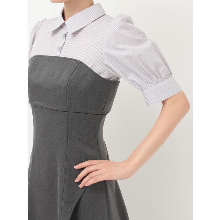 シャツドッキングベアワンピース | MERCURYDUO | 詳細画像39 
