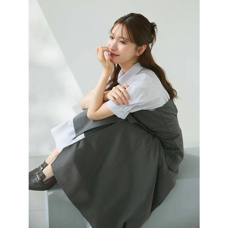 シャツドッキングベアワンピース | MERCURYDUO | 詳細画像4 