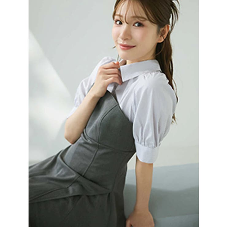 シャツドッキングベアワンピース | MERCURYDUO | 詳細画像5 