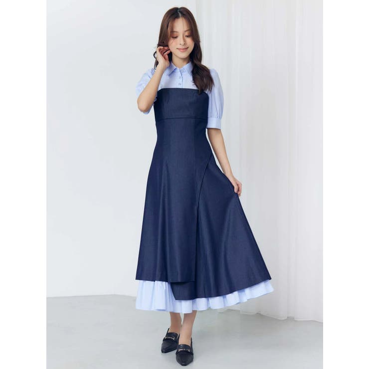 シャツドッキングベアワンピース | MERCURYDUO | 詳細画像7 