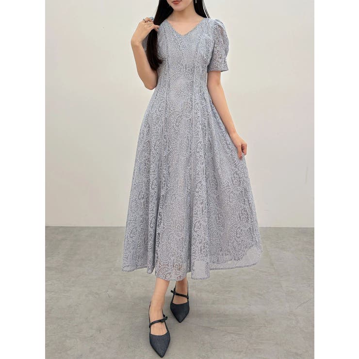 レースパイピングロングワンピース | MERCURYDUO | 詳細画像11 